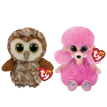 ty - Knuffel - Beanie Boo&apos;s - Percy Owl & Camilla Poodle