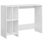 Vidaxl Bureau 102,5x35x75 Cm Spaanplaat Hoogglans Wit