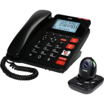 Fysic Vaste Telefoon Met Antwoordapparaat En Draadloze Sos Paniekknop Fx3960-zwart - Rood