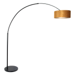 Steinhauer Vloerlamp Sparkled Light 8129 Kap Gouden Velours - Zwart
