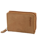 Landley Vintage Rfid Creditcardhouder Waaier Portemonnee - Pull-up Leer - Pasjeshouder - Dames En Heren - Bruin