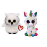 ty - Knuffel - Beanie Boo&apos;s - Ausitin Owl & Harmonie Unicorn