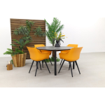 Hartman Sophie Indian Orange/arezzo 130 Cm. Tuinset - 5-delig - Zwart