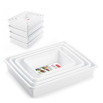 Forte Plastics 4x Opbergbakjes/organizers Voor In De Koelkast Wit - Opbergbox