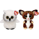 ty - Knuffel - Beanie Buddy - Austin Owl & Bush Baby Galago