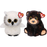 ty - Knuffel - Beanie Buddy - Austin Owl & Kodi Bear