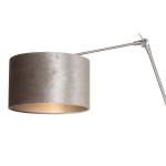 Steinhauer Wandlamp Prestige Chic 8110 Staal Kap Zilver Velours - Silver