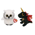ty - Knuffel - Beanie Boo&apos;s - Ausitin Owl & Grindal Dragon