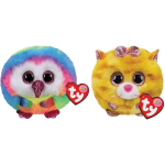 ty - Knuffel - Teeny Puffies - Owel Owl & Tabitha Cat