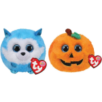 ty - Knuffel - Teeny Puffies - Prince Husky & Halloween Pumpkin