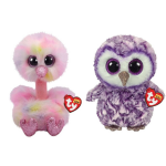 ty - Knuffel - Beanie Buddy - Avery Ostrich & Moonlight Owl