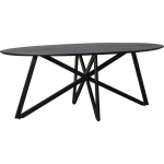 Livingfurn Eetkamertafel Oslo - Web - Acasia Hout - 200 Cm - Zwart