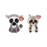 ty - Knuffel - Beanie Boo&apos;s - Linus Lemur & Racoon