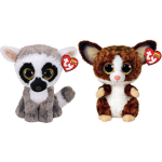 ty - Knuffel - Beanie Buddy - Linus Lemur & Bush Baby Galago