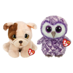 ty - Knuffel - Beanie Buddy - Houghie Dog & Moonlight Owl