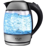 Adler Top Choice - Glazen Waterkoker - 2200 Watt - 1.8 Liter - Droogkookbeveiliging - Led - Grijs