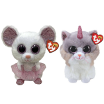 ty - Knuffel - Beanie Buddy - Nina Mouse & Asher Cat