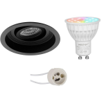 Mi-light Miboxer - Led Spot Set Gu10 - Smart Led - Wifi Led - Slimme Led - 4w - Rgb+cct - Aanpasbare Kleur - Dimbaar - - Zwart