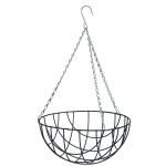 Nature Hanging Basket / Plantenbak Donker Met Ketting 13 X 25 X 25 Cm - Metaaldraad - Hangende Bloeme - Plantenbakken - Groen