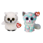 ty - Knuffel - Beanie Boo&apos;s - Ausitin Owl & Opal Cat