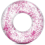 Intex Opblaasbare Glitter Zwemband/zwemring Transparant 120 Cm - Zwembanden - Roze