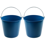 Hega Hogar 2x Emmer 12 Liter 28 X 25 Cm Schoonmaakartikelen - Emmers - Blauw