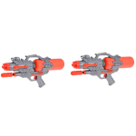 2x Waterpistolen/waterpistool Van 46 Cm Kinderspeelgoed - Waterpistolen - Oranje