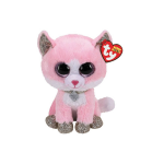 ty Beanie Boo&apos;s Fiona Pink Cat 15cm - Rosa