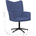 Vidaxl Relaxstoel Met Voetenbank Stof - Blauw