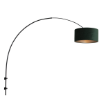 Steinhauer Wandlamp Sparkled Light 8139zw Kap Groen Velours - Zwart