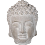 Clayre & Eef Grijze Decoratie Hoofd Boeddha 15*15*19 Cm 6te0360m