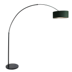 Steinhauer Vloerlamp Sparkled Light 8127 Kap Groene Velours - Zwart
