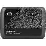 Ögon Designs Ogon Designs Stockholm V2 Rfid Creditcardhouder - V2.0 Smart Case - Aluminium - Zwart - City Map - Den Haag