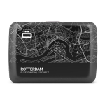 Ögon Designs Ogon Designs Stockholm V2 Rfid Creditcardhouder - V2.0 Smart Case - Aluminium - Zwart - City Map - Rotterdam