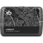 Ögon Designs Ogon Designs Stockholm V2 Rfid Creditcardhouder - V2.0 Smart Case - Aluminium - Zwart - City Map - Utrecht