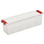 Kunststof Stapelbare Opbergbak 1,3 Liter 27 X 8,4 X 9 Cm - Opbergbox - Rood