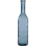 Mica Decorations Flesvaas Bloemenvaas/bloemenvazen 18 X 75 Cm Transparant Glas - Vazen - Blauw