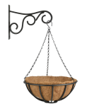 Esschert Design Hanging Basket 35 Cm Met Metalen Muurhaak En Kokos Inlegvel - Plantenbakken