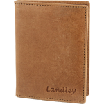 Landley Leren Creditcardetui Pasjeshouder Compact - 10 Pasjes - Anti-skim Rfid - Vintage Hunter Pull-up Leer - Bruin