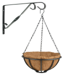 Esschert Design Hanging Basket 30 Cm Met Muurhaak - Metaal - Complete Hangmand Set - Plantenbakken