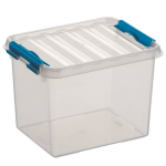 Kunststof Stapelbare Opbergbak 3 Liter 20 X 15 X 14 Cm - Opbergbox - Blauw