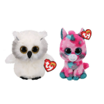 ty - Knuffel - Beanie Boo&apos;s - Gumball Unicorn & Austin Owl