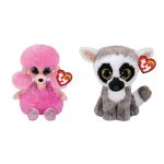ty - Knuffel - Beanie Boo&apos;s - Camilla Poodle & Linus Lemur