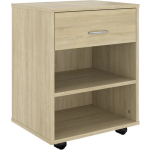 Vidaxl Kast Verrijdbaar 46x36x59 Cm Spaanplaat Sonoma Eikenkleurig - Marrón