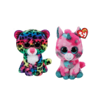 ty - Knuffel - Beanie Boo&apos;s - Gumball Unicorn & Dot Leopard