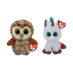 ty - Knuffel - Beanie Boo&apos;s - Percy Owl & Christmas Unicorn