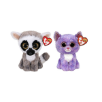 ty - Knuffel - Beanie Boo&apos;s - Linus Lemur & Cassidy Cat