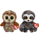 ty - Knuffel - Beanie Boo&apos;s - Percy Owl & Dangler Sloth