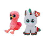 ty - Knuffel - Beanie Boo&apos;s - Gilda Flamingo & Christmas Unicorn