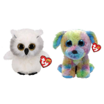 ty - Knuffel - Beanie Boo&apos;s - Ausitin Owl & Max Dog